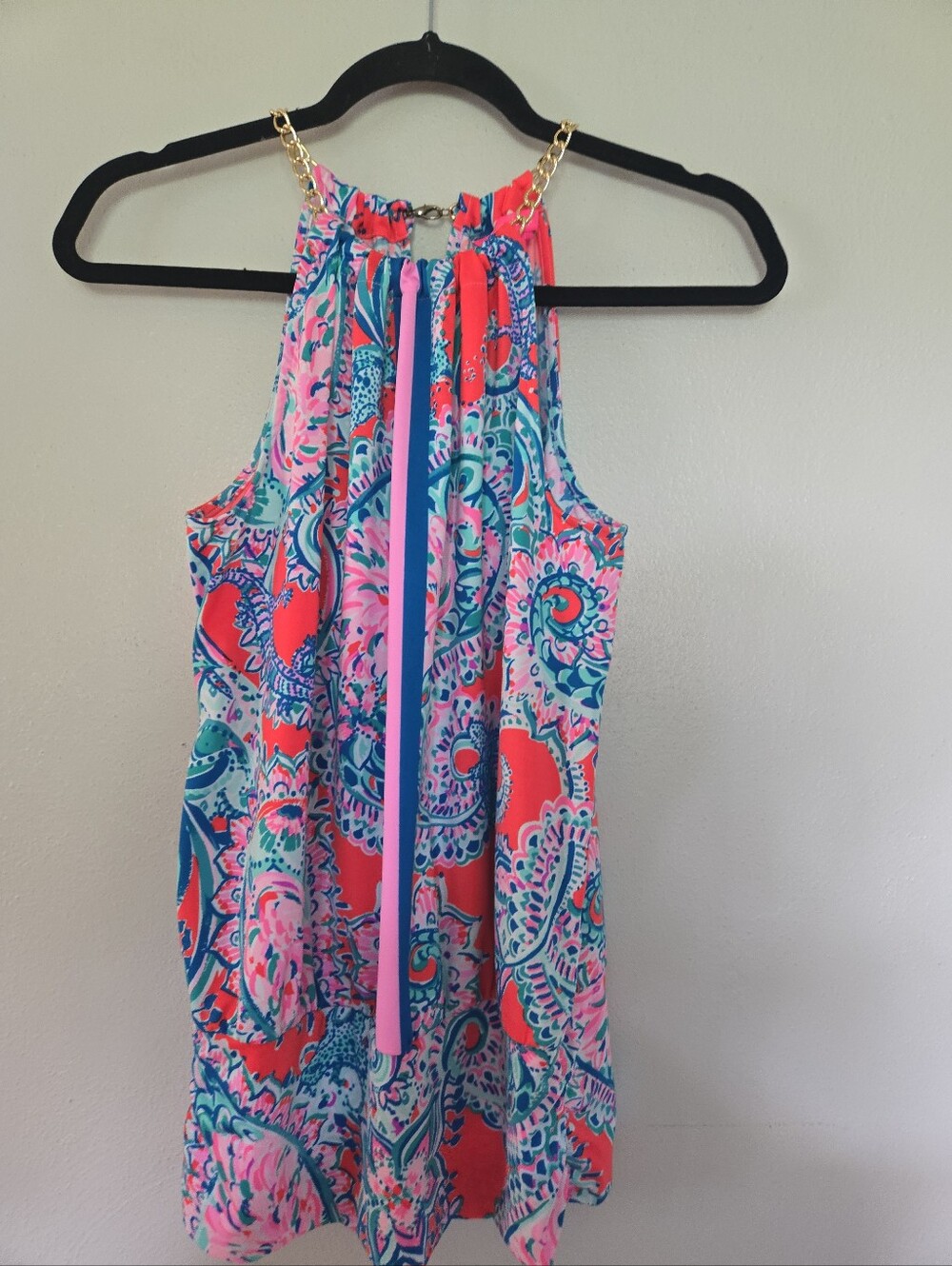 Lilly Pulitzer Bowen Halter Top Tangerine Dream XS